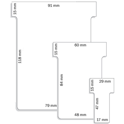 Artikelbild 5 für FRANKEN TK105 Größe 1 T-Steckkarten orange, 100 St., Artikelnummer 670689