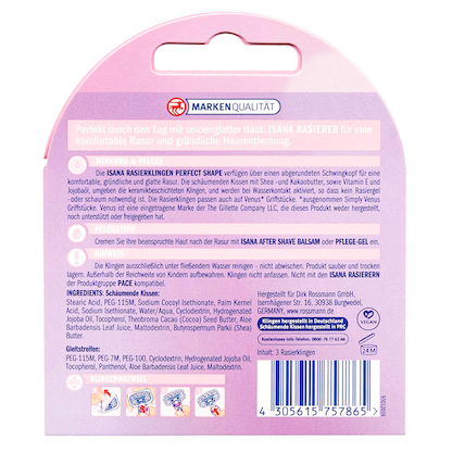 Artikelbild 4 für ISANA PERFECT Shape Rasierklingen 3 St., Artikelnummer 456693