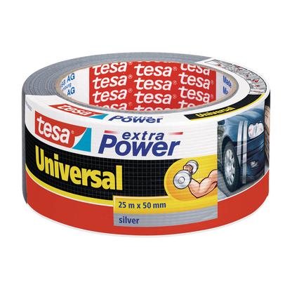 Artikelbild für tesa extra Power® Universal Gewebeband silber 50,0 mm x 25,0 m 1 Rolle, Artikelnummer 248161