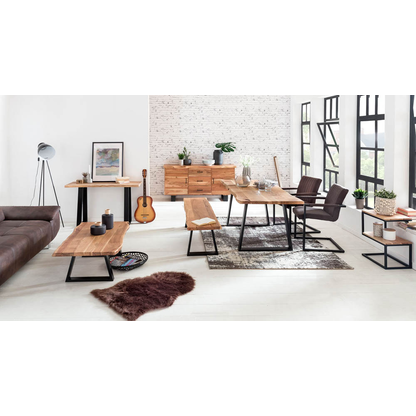 Artikelbild 3 für WOHNLING Couchtisch rechteckig Massivholz akazie 115,0 x 60,0 x 40,0 cm, 1 St., Artikelnummer 905627