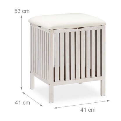 Artikelbild 3 für relaxdays Wäschetruhe weiß, 1 St., Artikelnummer 762712