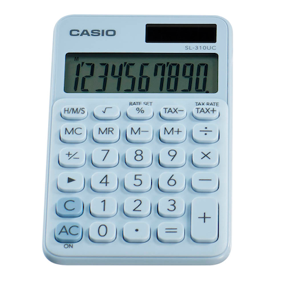 Artikelbild 4 für CASIO SL-310UC Taschenrechner hellblau, Artikelnummer 458164
