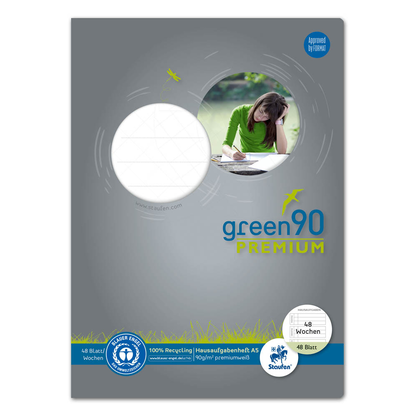 Artikelbild für Staufen® Hausaufgabenheft green Lineatur SL liniert DIN A5 ohne Rand, 48 Blatt, 1 St., Artikelnummer 242807