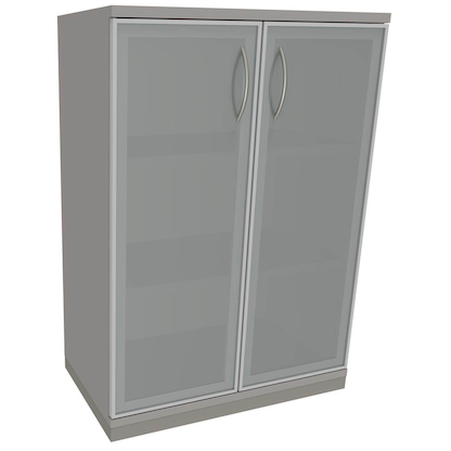 Artikelbild für fm Aktenschrank Sidney, 4260267328965 lichtgrau, Acrylglas satiniert 2 Fachböden 80,0 x 44,2 x 113,3 cm, Artikelnummer 371973