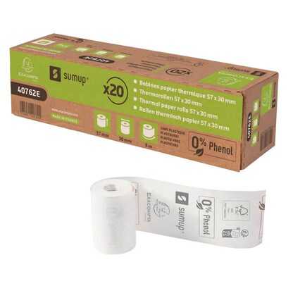 Artikelbild für Exacompta SumUp Thermorollen 5,7 cm x 9,0 m, 20 Rollen, Artikelnummer 346548
