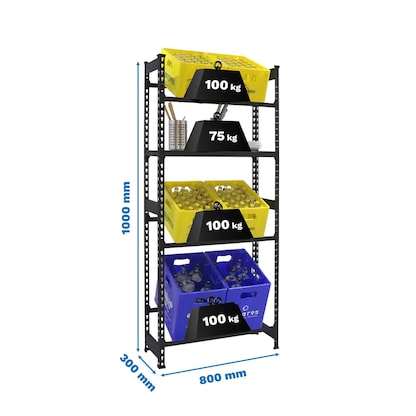 Artikelbild 2 für Simonrack Getränkekistenregal SIMONBOTTLE 8425437129667 anthrazit 80,0 x 30,0 x 180,0 cm, Artikelnummer 357941