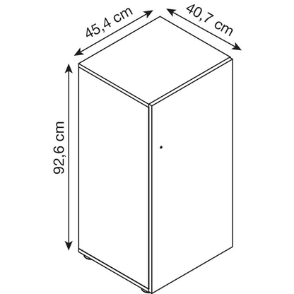 Artikelbild 2 für MÖBELPARTNER Spind Locked weiß 702029, 6 Schließfächer 90,8 x 40,7 x 185,2 cm, Artikelnummer 523107