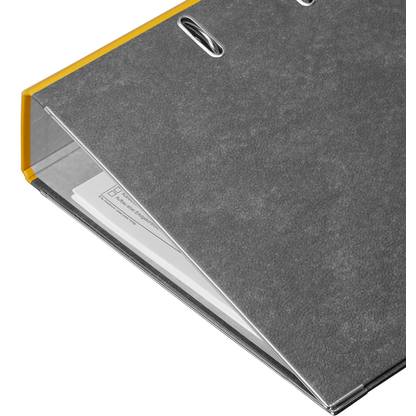 Artikelbild 4 für AKTION: LEITZ 1080 Ordner gelb marmoriert Karton 8,0 cm DIN A4, 10 St., Artikelnummer 653818