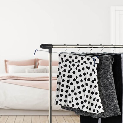 Artikelbild 4 für relaxdays Spann-Kleiderbügel silber, 10 St., Artikelnummer 520407