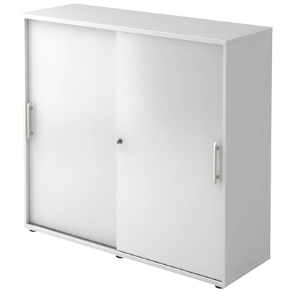 Artikelbild für HAMMERBACHER Schiebetürenschrank, V1753S/W/W/RE weiß 2 Fachböden 120,0 x 40,0 x 110,0 cm, Artikelnummer 246715