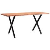 Artikelbild 1 für WOHNLING Esstisch akazie rechteckig, X-Fuß-Gestell schwarz, 160,0 x 80,0 x 76,0 cm, Artikelnummer 402049