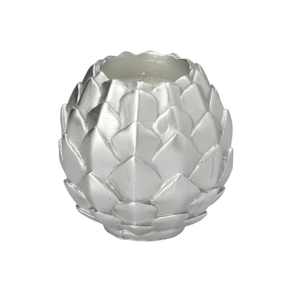Artikelbild für STARPAK Kugelkerze Pine Cone silber, 1 St., Artikelnummer 313159