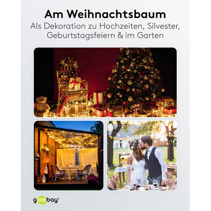 Artikelbild 6 für goobay Baummantel mit Ring LED Lichtervorhang grün, 1 St., Artikelnummer 725406