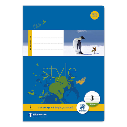 Artikelbild für Staufen® Schulhefte Style Lineatur 3 liniert DIN A5 ohne Rand, 16 Blatt, 1 St., Artikelnummer 242822