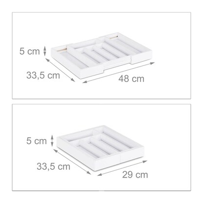 Artikelbild 2 für relaxdays Besteckkasten weiß 1 St., Artikelnummer 471852