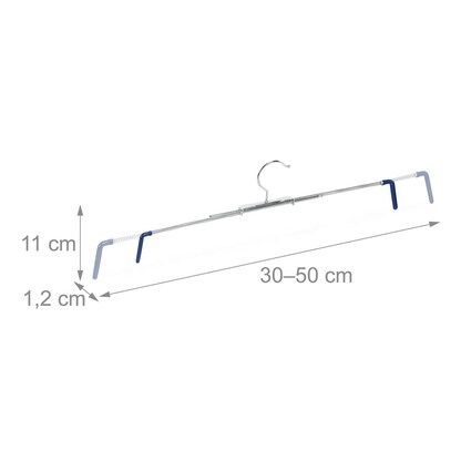 Artikelbild 5 für relaxdays Spann-Kleiderbügel silber, 10 St., Artikelnummer 520407