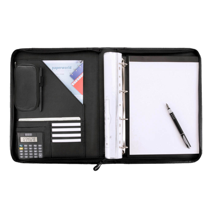 Artikelbild 3 für Alassio Ringbuchmappe REGGIO Lederimitat DIN A4 schwarz, Artikelnummer 599209