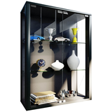 Artikelbild 1 für VCM my home Udina Hängevitrine schwarz 2 Fachböden, Artikelnummer 781361