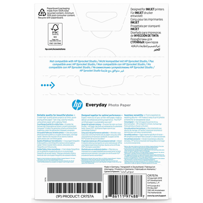Artikelbild 3 für HP Fotopapier CR757A 10,0 x 15,0 cm glänzend 200 g/qm 100 Blatt, Artikelnummer 791251