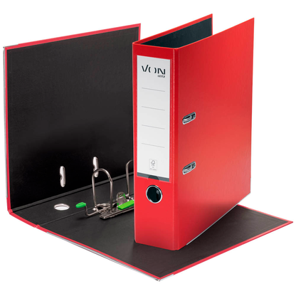 Artikelbild 2 für VON LEITZ Ordner rot Karton 8,0 cm DIN A4, 1 St., Artikelnummer 635668
