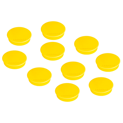 Artikelbild für FRANKEN Magnet gelb, Kunststoff Ø 3,8 cm, 10 St., Artikelnummer 670439