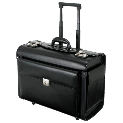 Artikelbild 3 für Alassio Pilotenkoffer SILVANA Lederimitat schwarz 48,0 x 23,0 x 39,5 cm, Artikelnummer 143313