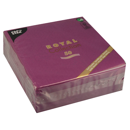 Artikelbild für PAPSTAR Servietten lila 3-lagig 40,0 x 40,0 cm, 50 St., Artikelnummer 913244