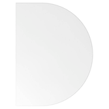 Artikelbild 1 für HAMMERBACHER Anbautisch höhenverstellbar Haziender weiß, silber halbrund 60,0 x 80,0 x 65,5 - 82,5 cm, Artikelnummer 632450