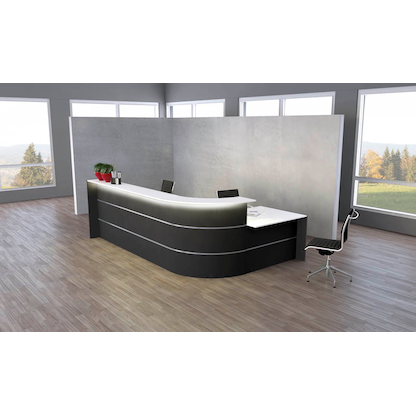 Artikelbild 5 für Kerkmann Empfangstheke BARI L-Form, anthrazit, weiß 370,0 x 200,0 x 112,0 cm, Artikelnummer 690540