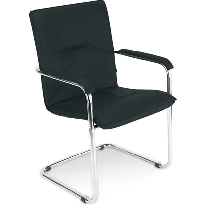 Artikelbild 2 für Nowy Styl Besucherstühle Rumba RUMBA CR SP01 schwarz Leder, 2 St., Artikelnummer 487076