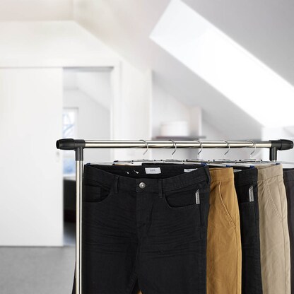 Artikelbild 6 für relaxdays Spann-Kleiderbügel silber, 10 St., Artikelnummer 520407