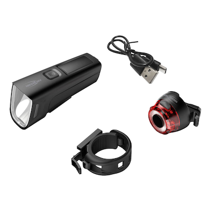 Artikelbild für ANSMANN LED Fahrradbeleuchtung schwarz, 1 St., Artikelnummer 105918