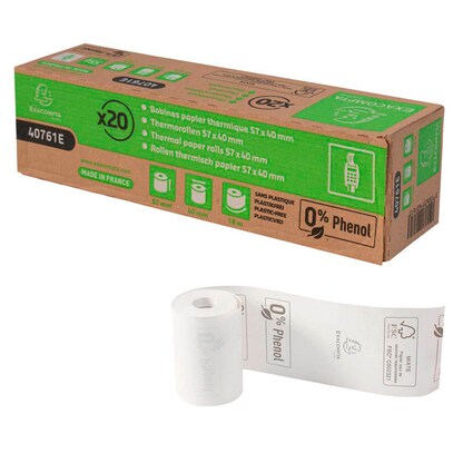 Artikelbild für Exacompta Thermorollen 5,7 cm x 18,0 m, 20 Rollen, Artikelnummer 346617