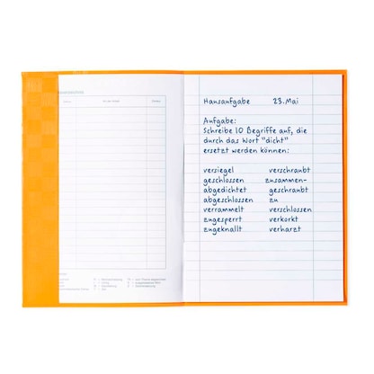 Artikelbild 2 für HERMA Heftumschlag mit Baststruktur orange Kunststoff DIN A5, Artikelnummer 547923