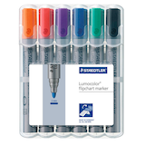 Artikelbild 1 für STAEDTLER Lumocolor Flipchart-Marker farbsortiert 2,0 mm, 6 St., Artikelnummer 521674