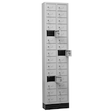 Artikelbild 1 für Gürkan Schließfachschrank lichtgrau 111526, 30 Schließfächer 46,0 x 20,0 x 195,0 cm, Artikelnummer 561086