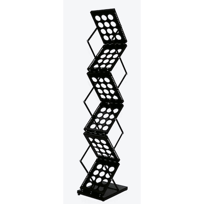 Artikelbild 2 für update displays Prospektständer schwarz DIN A4 6 Fächer 21,0 x 29,7 x 178,2 cm, 1 St., Artikelnummer 646808