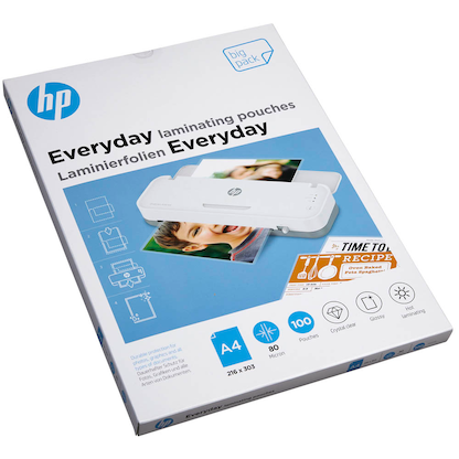 Artikelbild für HP Everyday Laminierfolien glänzend für A4 80 micron, 100 St., Artikelnummer 425759