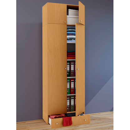 Artikelbild 4 für VCM my office Aktenschrank Vandol, 912251 buche 4 Fachböden 70,0 x 40,0 x 238,0 cm, Artikelnummer 348377