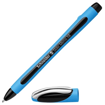 Artikelbild 2 für Schneider Kugelschreiber Slider Memo hellblau/schwarz, Schreibfarbe: schwarz, 10 St., Artikelnummer 389817