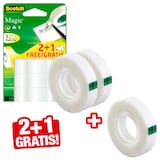 Artikelbild 1 für 2 + 1 GRATIS: Scotch Magic™ Tape Klebefilm matt 19,0 mm x 15,0 m 2 Rollen + GRATIS 1 Rollen, Artikelnummer 751717