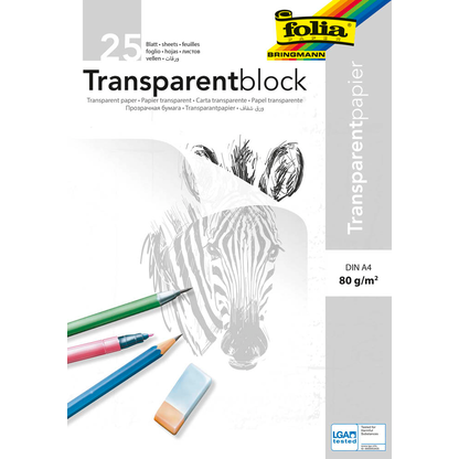 Artikelbild 2 für folia Transparentpapier 80 g/qm, 25 Blatt, Artikelnummer 156289