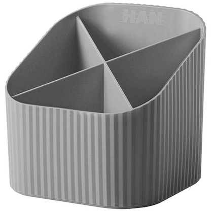 Artikelbild 2 für HAN Stiftehalter X-LOOP grau 100% Recyclingmaterial 4 Fächer 11,1 x 12,1 x 10,6 cm, Artikelnummer 440490