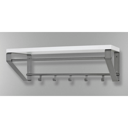 Artikelbild 2 für HAKU Möbel Wandgarderobe 13845 anthrazit Metall 5 Haken 70,0 x 23,0 cm, Artikelnummer 550691