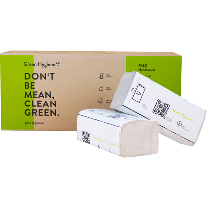 Artikelbild 4 für Green Hygiene® Papierhandtücher FALK Zick-Zack-Falzung 1-lagig 5.000 Tücher, Artikelnummer 508362