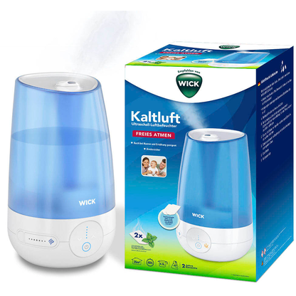 Artikelbild für WICK WUL565E Kaltluft Ultraschall Luftbefeuchter weiß/blau 21 W, Artikelnummer 723641