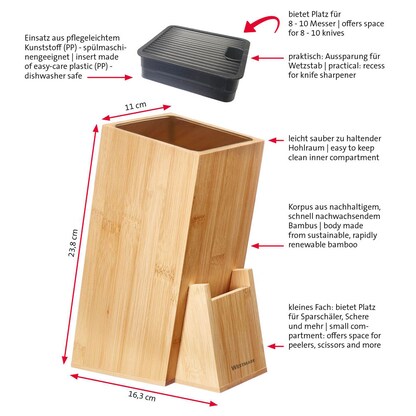 Artikelbild 3 für WESTMARK Messerblock braun, 1 St., Artikelnummer 996759