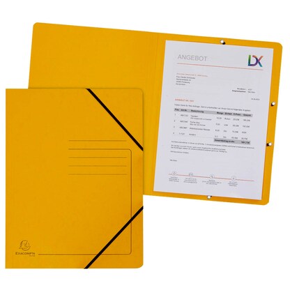 Artikelbild für Exacompta Eckspanner DIN A4 gelb, 5 St., Artikelnummer 286935