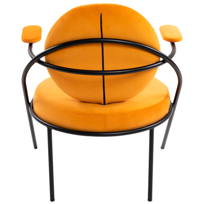 Artikelbild 4 für meet powered by PAPERFLOW Sessel SATURNE safran schwarz Stoff 70,0 x 73,0 x 88,0 cm, 2 St., Artikelnummer 230852