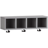 Artikelbild 1 für MÖBELPARTNER Hängeregal Lugo 157368 platingrau 59,8 x 17,6 x 16,2 cm, Artikelnummer 323614